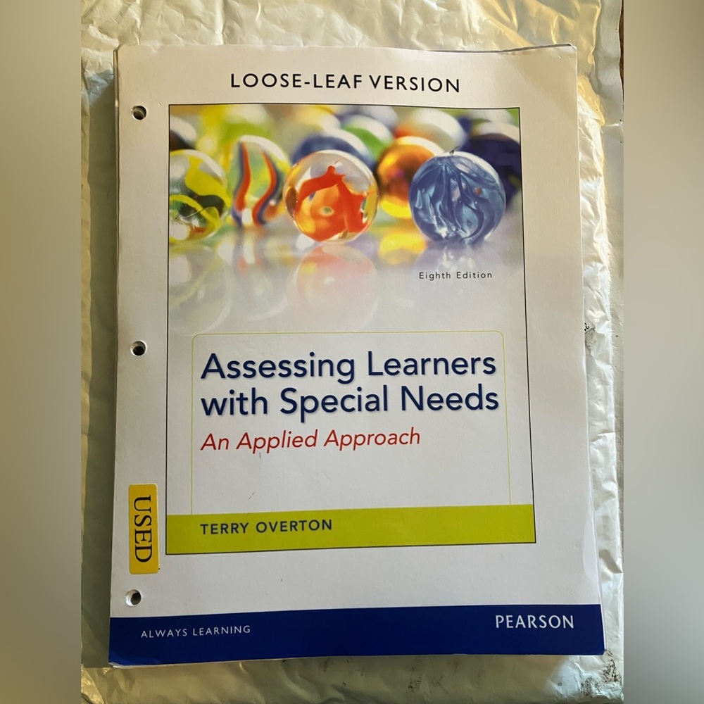Used loose leaf version of Assessing Learners with Special Needs